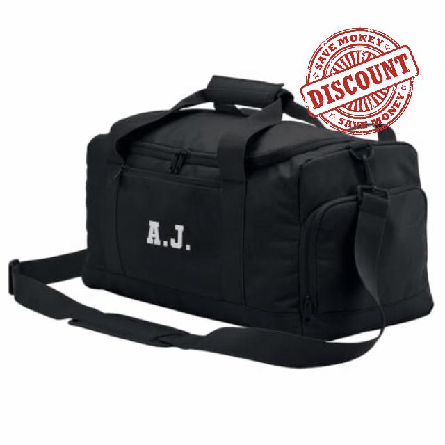 Personalised Embroidered Kids Initials Holdall - Custom Varsity Initials - School Sports Training Club Bag