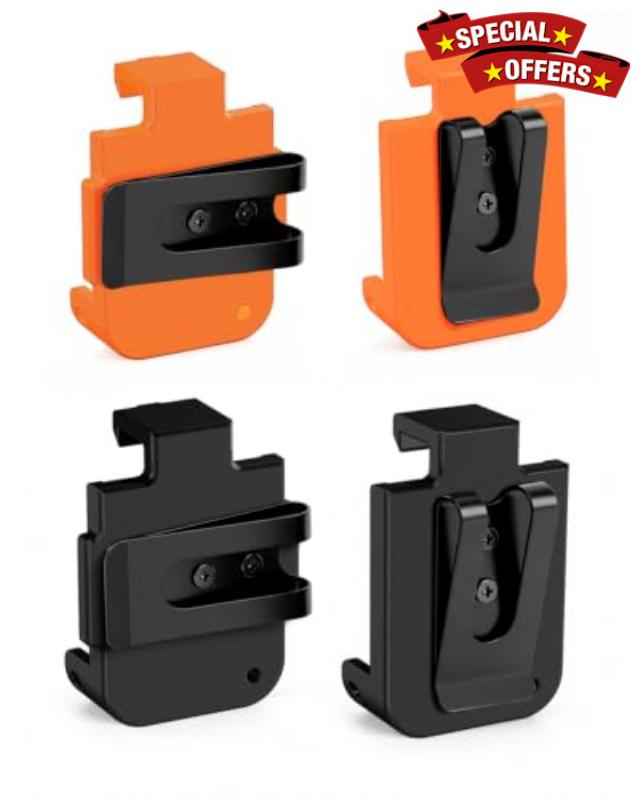 4-Pack Belt Clips Compatible with Arccos Air & Link Pro Golf Trackers                                                          2 Vertical & 2 Horizontal Portable Clips