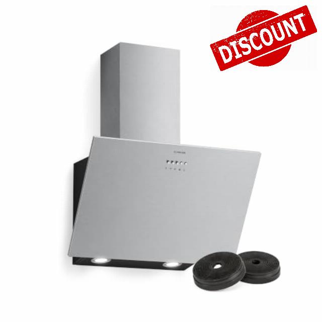 Klarstein Silver Lining 60 cm Angled Cooker Hood – 557 m³/h Extractor