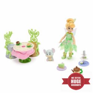 Disney Store Official Tinker Bell Tea Party Play Set 13 cm                                                          Tinker Bell play set with tea table