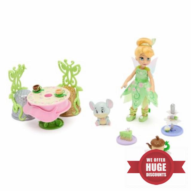 Disney Store Official Tinker Bell Tea Party Play Set 13 cm                                                          Tinker Bell play set with tea table