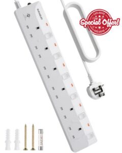 SURAIELEC 6 Way Extension Lead 5M