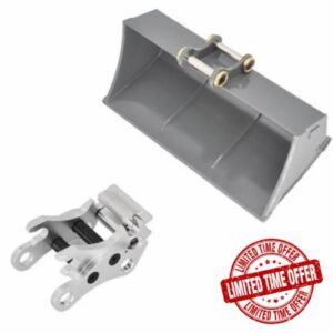 for DoubleE EC160E Metal Big Wide Mud Bucket S020-001 For 1:14 RC E010 E111 Excavator Ditch Clearing Bucket(Bucket and Coupler)