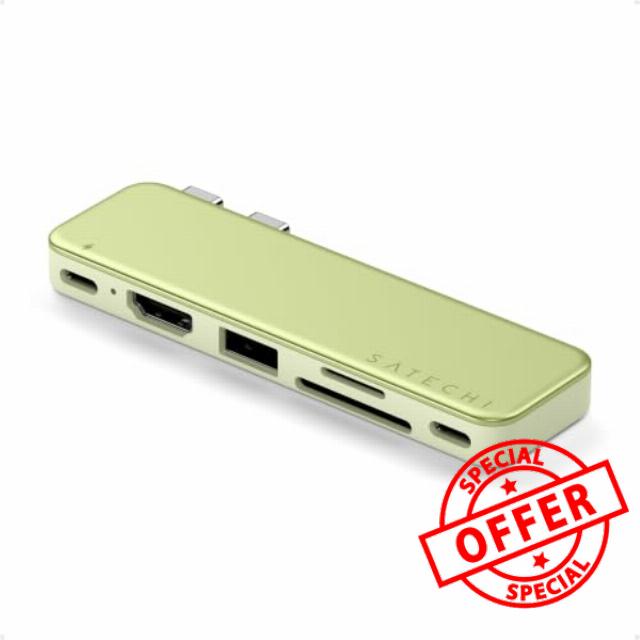 SATECHI 6-in-2 USB C Snap Hub for MacBook Neo