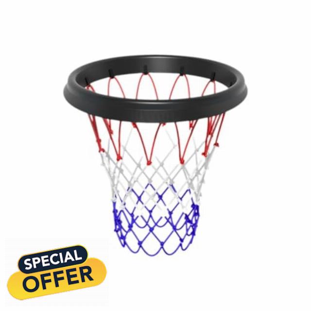 Portable Basketball Net With Easy Install Throw-and-Attach Net Replacement System Detachable Outdoor Basketball Hoop for Rimless Hoops Indoor & Outdoor Use