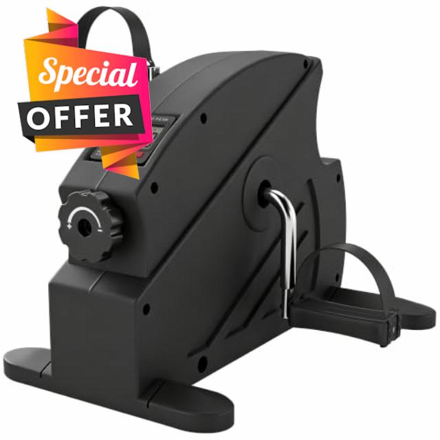 SPORTNOW Mini Exercise Bike with Stepless Adjustable Resistance