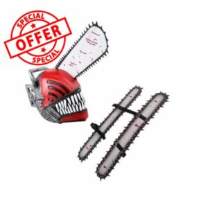 Denji Cosplay Mask Latex Helm and Arm Prop Anime Role Denji Cosplay Outfits                                                          Denji Costume Accessories