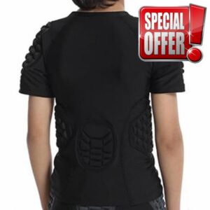 Football Rib Protector Padded Youth Baseball Chest Guard                                                          Baseball Rib Chest Protector for - Padded Heart Guard Breast Shield Shirt for Kids