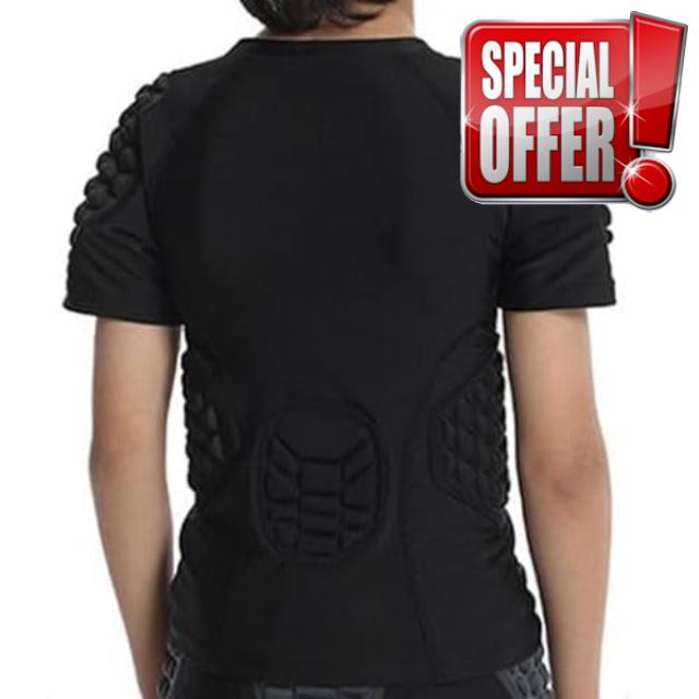 Football Rib Protector Padded Youth Baseball Chest Guard                                                          Baseball Rib Chest Protector for - Padded Heart Guard Breast Shield Shirt for Kids