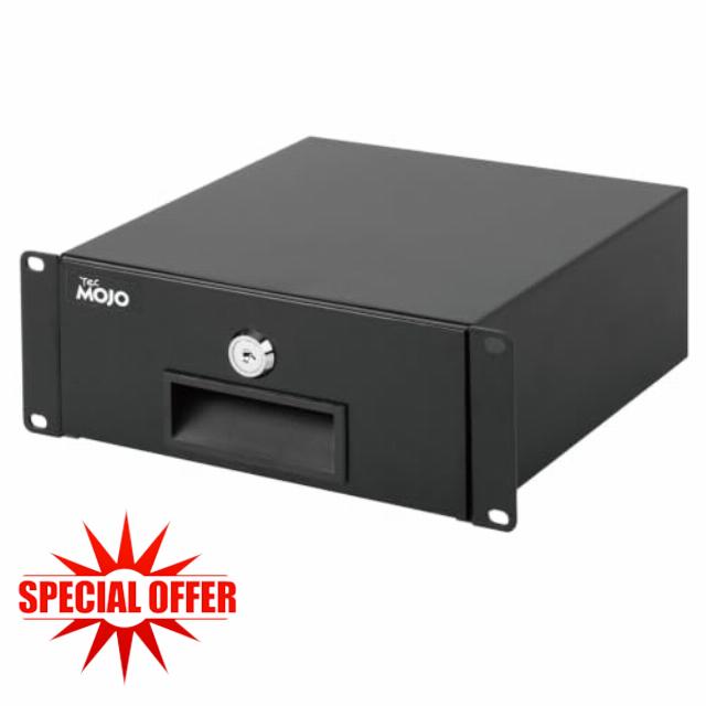 Tecmojo 2U 10in Locking Rack Drawer for Network/Server/AV Cabinet