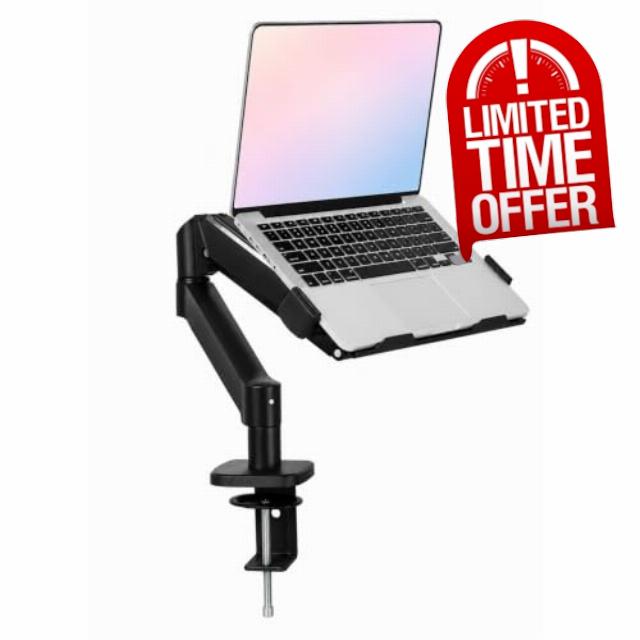 Levede Single Monitor Arm Tray Laptop Stand Adjustable Gas Desk Mount