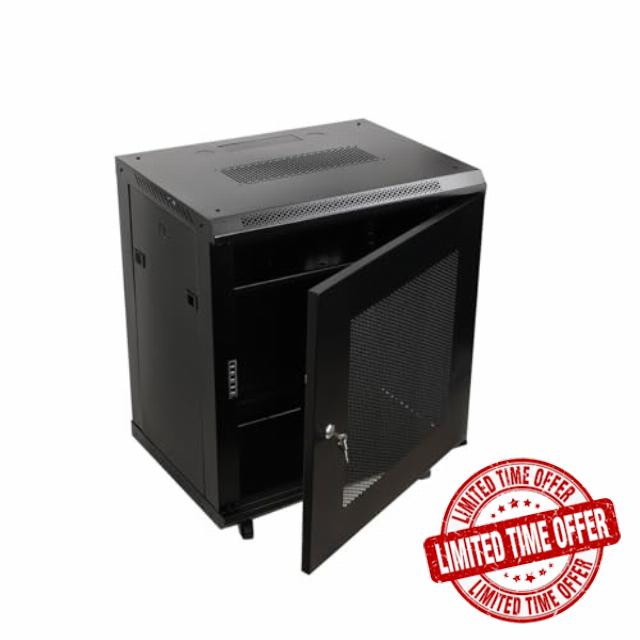 12U Server Rack Data Cabinet Wall Mounted Storage Rack 60kg Load AV Cabine