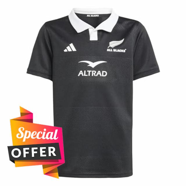 adidas Boy's All Blacks Home Replica Jersey Kids Short Sleeve (Pack of 1)