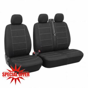 AUTOYOUTH Van Seat Covers Heavy Duty Universal Fit 600D Oxford                                                          Fit for 2+1 Front Seats