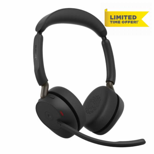 Jabra Evolve3 65 Dual Wireless Bluetooth Headset with Mic