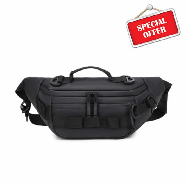 Geestock Tactical Waist Bag with MOLLE System & Adjustable Waist Strap                                                          Lightweight Fishing Sling Bag for Men Women