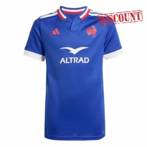 adidas Unisex Kids France Rugby Home Youth Replica Jersey Short Sleeve (Pack of 1)