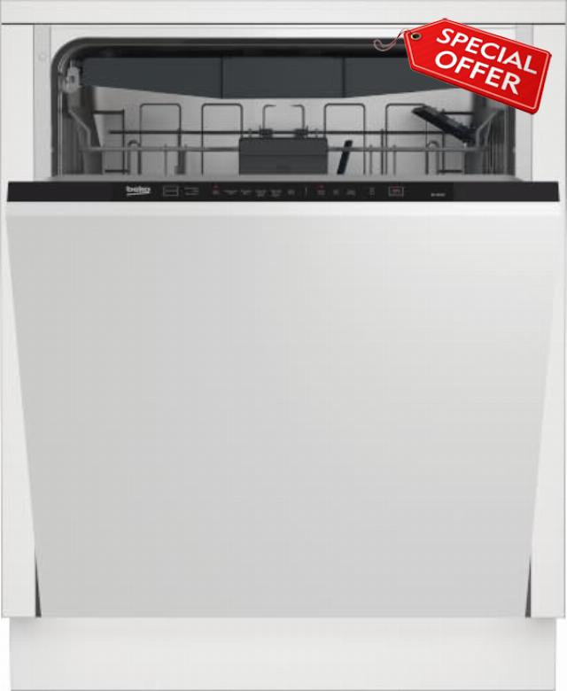 Beko Fully Integrated Standard Dishwasher - Stainless Steel with Fixed Door Hinge Kit - C Rated           [Energy Class C]