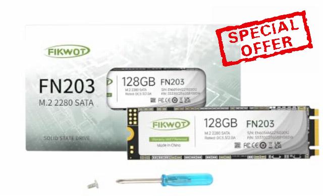 Fikwot FN203 128GB M.2 SATA SSD - SLC Cache 3D NAND TLC SATA III 6Gb/s M.2 2280 Internal Solid State Drive