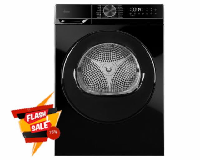 Hoover HGD8N2BBC 8KG A++ Load Capacity Sensor Dry Delay Start Heat Pump Condenser Freestanding Tumble Dryer - Black- HxWxD cm (85 x 60 x 62)           [Energy Class A++]