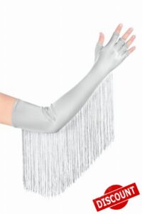BABEYOND Vintage Long Opera Pageant Gloves 1920s Fringe Fingerless Gloves Elbow Gloves for Costume Party Wedding