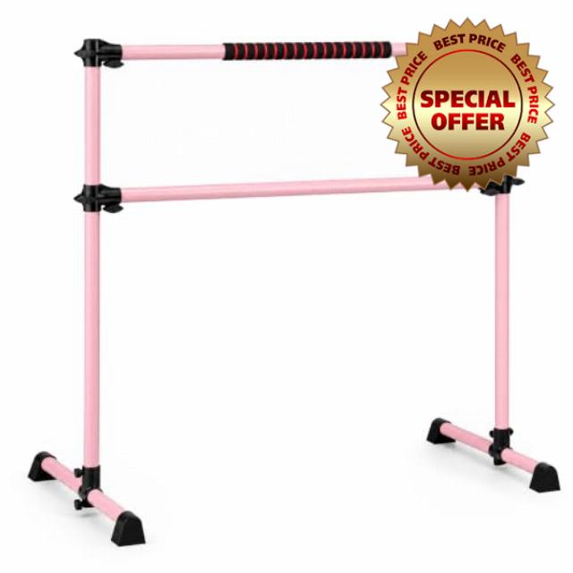GYMAX Double Adjustable Ballet Barre