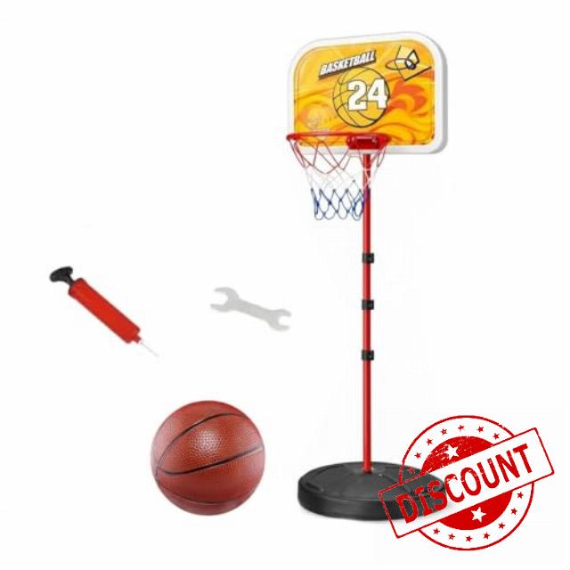 PEBBLE HUG Adjustable Basketball Hoop Stand Set with Basketball