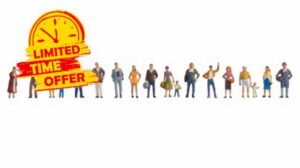 xl - set passers-by                                                          Hand-coloured miniature people for platforms