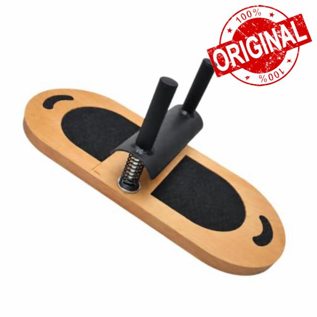 Wood Pilates Exerciser with Two Textured Foot Training Pads                                                          Two Textured Foot Pads and Center Spring Structure