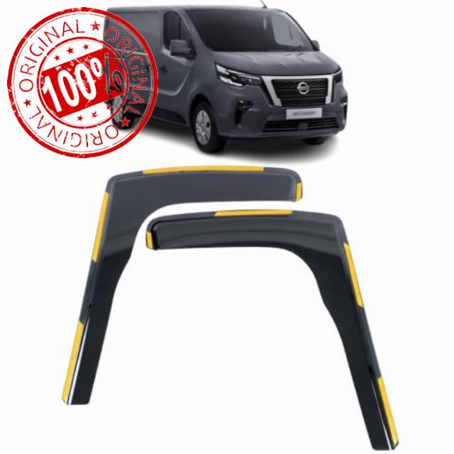 Set of 2 WIND DEFLECTORS For RENAULT TRAFIC 2015 2016 2017 2018 2019 2020 2021 2022 2023 2024 2025 2026 Side Window Visors-Smoke Tinted Sun & Rain Guards Reflectors Fits Renault Trafic NEW.
