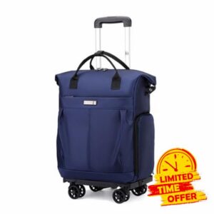 FANDARE 35 L Wheeled Business Backpack Men Rolling Convertible Laptop 4 Wheel Women Shopping Cart Grocery Trolley Bag Shopper Travel Duffle Bag Office Holdall Suitcase Daypacks Blue