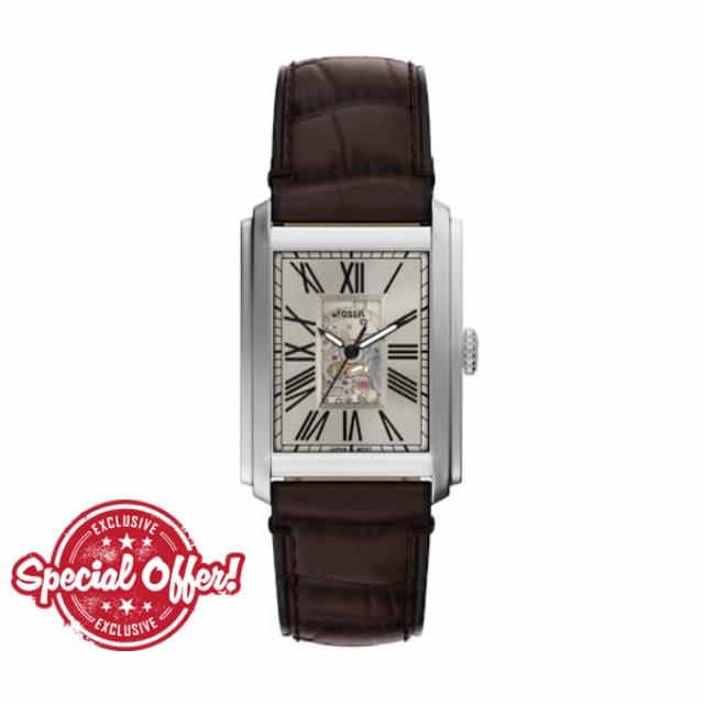 Fossil Carraway Men's 30MM Silver-Tone Stainless Steel Watch
