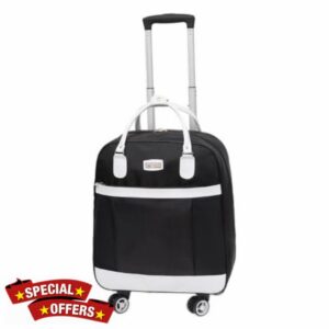 FANDARE Rolling Backpack Wheeled Laptop Backpack Cart Grocery Trolley Bag                                                          Men Women Carry On Trolley Bag 15.6 Inch Laptop Compartment Cabin Suitcase for Short Trip Business Commute Overnight Travel