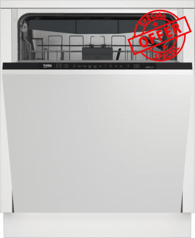 Beko Fully Integrated Standard Dishwasher - Black with Fixed Door Hinge Kit - B Rated           [Energy Class B]