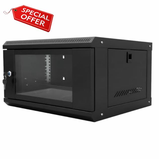 JUSTOP 6U 600 Wall Mount Network Data Cabinet
