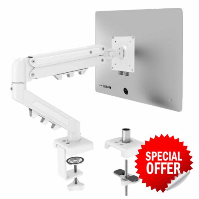 FlexiSpot Single Arm Monitor Desk Mount for 17-32″ Screens - VESA 75/100mm                                                          Tilt Swivel & 360° Rotation