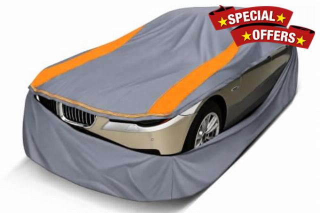 Full Enclosed Car Cover Waterproof All Weather for Length 470-505cm                                                          360°All Round Rain/Wind/Snow/Dust/UV Resistant