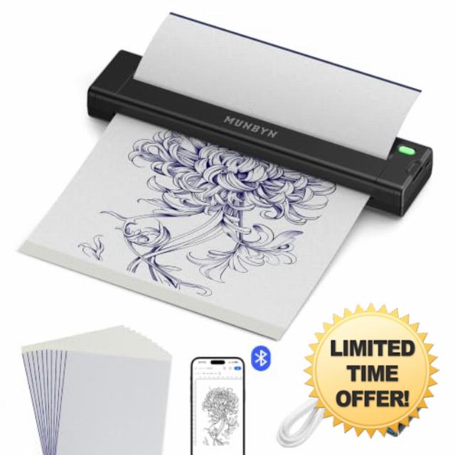 MUNBYN ITP05S Tattoo Printer