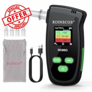 RDINSCOS Digital Breathalyzer Portable BAC Alcohol Tester