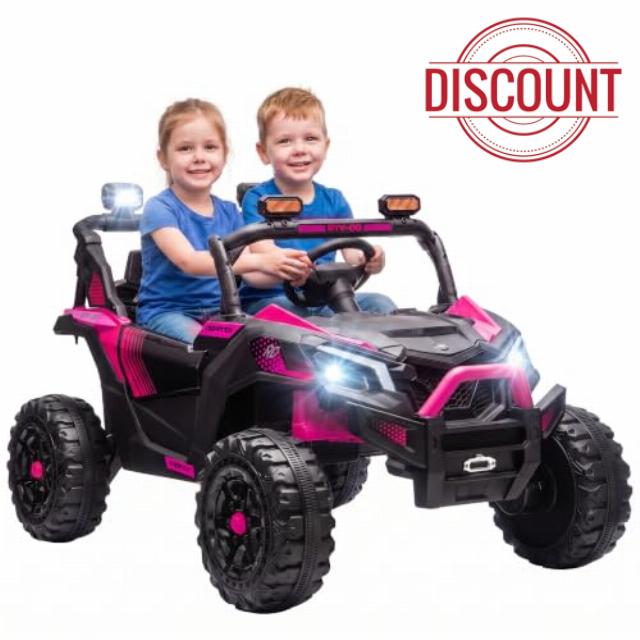 AIYAPLAY 24V 2-Seater Electric Ride on Car Dual 120W Motors Ages 3-8 Pink                                                          Electric Cars for Kids