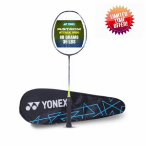 Yonex Astrox Attack 10DG Ultra Strong| Made with Japanese Graphite|Strung Badminton Racquet with Full Cover 80 Grams - 32 Lbs