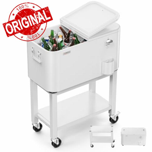 VINGLI 60QT Rolling Ice Chest on Wheels