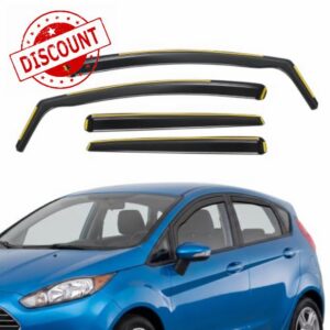 Wind Deflectors Rain Guards Fit for Ford Fiesta MK7 2008-2017                                                          5 Door Hatchback Wind Deflectors