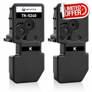 TK-5240 Black Toner Cartridge Compatible for Kyocera TK5240 TK-5240K 2-Pack                                                          for Kyocera Ecosys M5526cdw M5526cdn P5026cdn P5026cdw printe