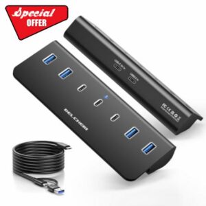 7-Port USB 3.0 Hub with 4 USB-A & 3 USB-C Ports for Desktop(120cm)                                                          5Gbps USB Extender Splitter with 1.2m Cable for Laptop/PC