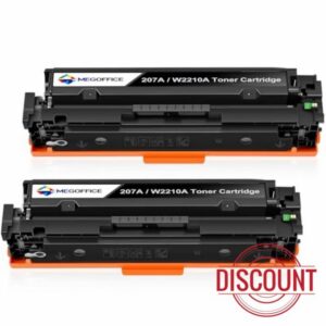 207A Black Toner Cartridge With Chip Compatible for HP 207A 207X 2-Pack                                                          for HP 207A W2210A 207X W2210X Toner for HP Color LaserJet Pro MFP M283fdw M283fdn M282nw M255dw M255nw Printe