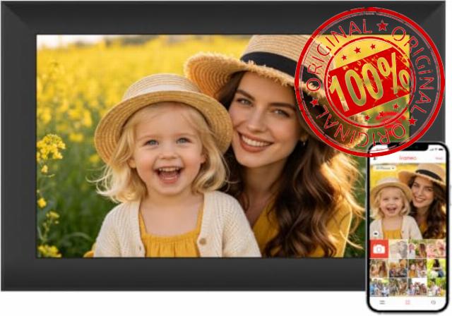 Frameo Digital Photo Frame 10.1" HD IPS Touchscreen WiFi Picture Frame 32G                                                          Built-In Digital Calendar