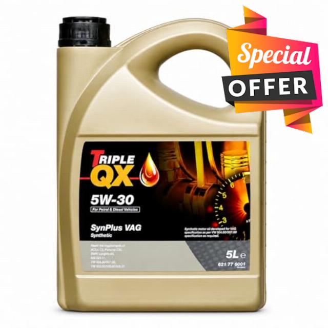 Triple QX SynPlus V A G 5W-30 Fully Synthetic Engine Oil 5L Car Motor Oil ACEA C3 API SN 504.00 507.00 C3