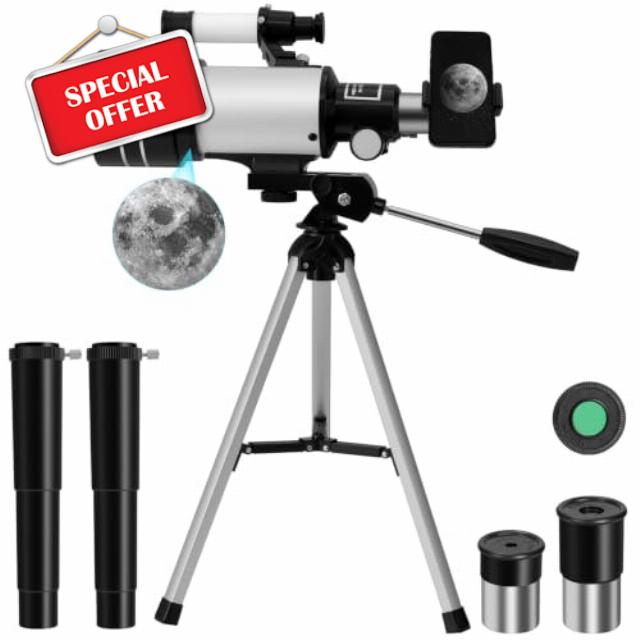 70mm Aperture 300mm Focal Length Astronomical Telescope for Adult Kids Beginners