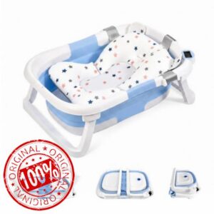 Cochildor Foldable Baby Bath Tub with Cushion & Thermometer